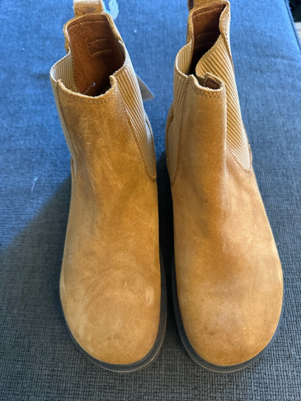 Birkenstock Women's Suede Chelsea Booties in Tan/Cognac